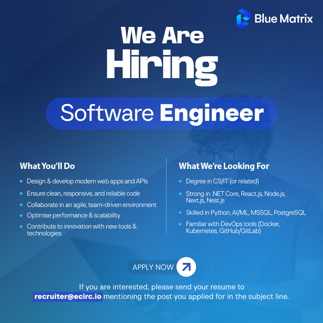 Job Vacancy — Join our team